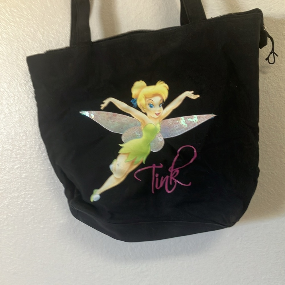 FINAL MARKDOWN Disney Tinker Bell Black Tote Bag - Picture 2 of 6